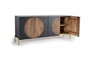 Giner y Colomer Aparador de Madera de Mango y Metal Nogal Oscuro 173 cm
